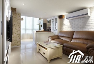 美式乡村风格小户型富裕型60平米客厅沙发背景墙沙发图片