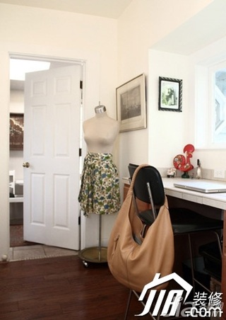 美式乡村风格公寓经济型80平米工作区书桌图片