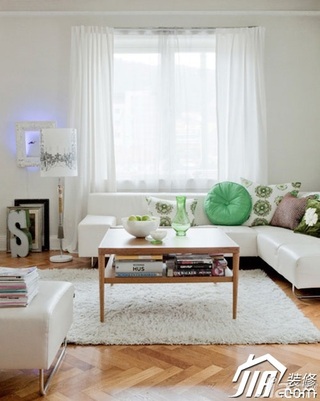简洁白色富裕型客厅沙发图片