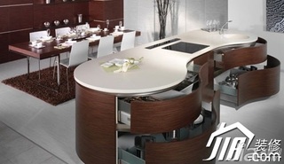 简约风格公寓富裕型80平米餐厅吧台餐桌图片
