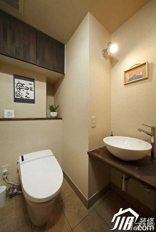 欧式风格公寓简洁富裕型100平米卫生间洗手台效果图