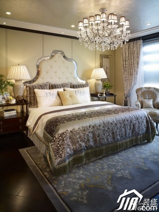 新古典风格复式富裕型卧室床效果图