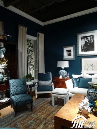 美式乡村风格公寓富裕型客厅沙发图片