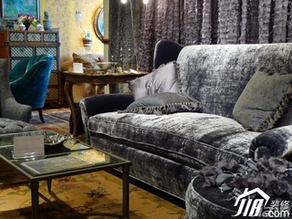 美式乡村风格公寓富裕型客厅沙发图片
