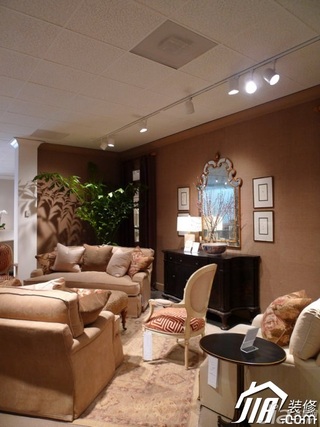 美式乡村风格公寓富裕型客厅沙发效果图