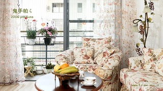 鬼手帕田园风格三居室可爱富裕型客厅沙发效果图