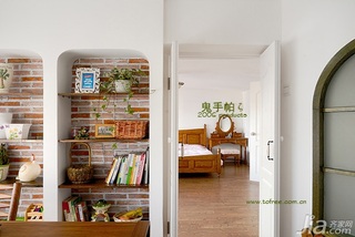 鬼手帕田园风格三居室简洁富裕型书房书架效果图