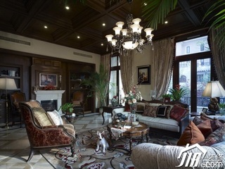 新古典风格四房富裕型客厅沙发效果图
