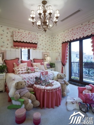 新古典风格四房富裕型儿童房床图片