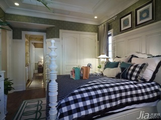 欧式风格别墅舒适富裕型卧室床图片