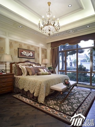 别墅富裕型卧室床图片