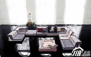 混搭风格公寓大气富裕型客厅沙发效果图