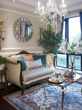 欧式风格三居室富裕型90平米客厅沙发效果图