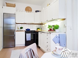 欧式风格小户型白色50平米厨房橱柜效果图