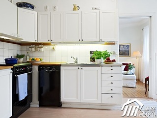 欧式风格小户型白色50平米厨房橱柜设计图纸