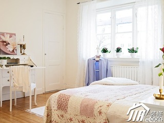 欧式风格小户型舒适50平米卧室床效果图