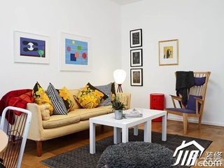 欧式风格一居室50平米客厅沙发效果图