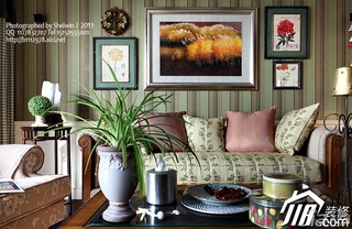 田园风格二居室富裕型客厅沙发图片