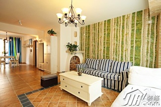 田园风格公寓富裕型100平米客厅沙发效果图
