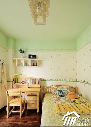 混搭风格三居室120平米儿童房床效果图