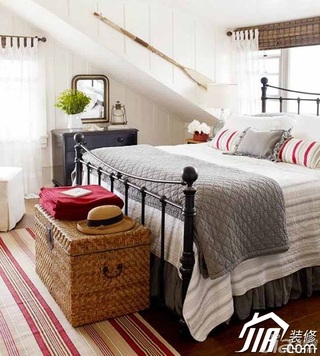 混搭风格公寓富裕型80平米卧室床图片