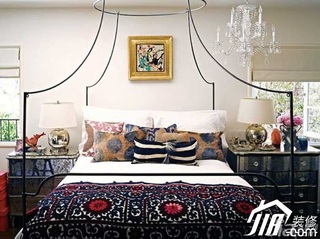 混搭风格公寓富裕型80平米卧室床效果图