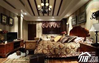 别墅豪华型卧室床图片