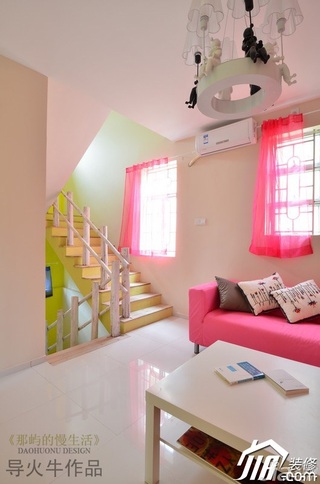 导火牛地中海风格粉色经济型楼梯灯具图片