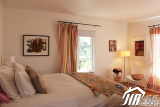 混搭风格公寓简洁富裕型100平米卧室卧室背景墙床图片