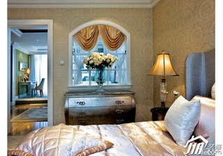 欧式风格复式简洁15-20万卧室床图片