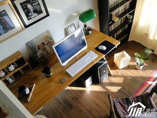 宜家风格二居室70平米书房书桌效果图
