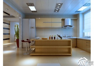 简约风格二居室简洁原木色富裕型100平米厨房灯具效果图