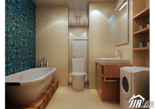 简约风格二居室简洁富裕型100平米卫生间洗手台图片