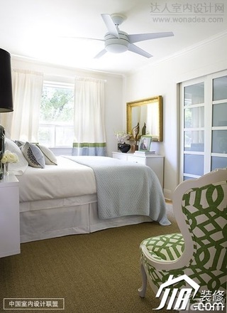 混搭风格公寓简洁富裕型80平米卧室床图片