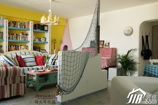 导火牛地中海风格复式富裕型客厅沙发图片