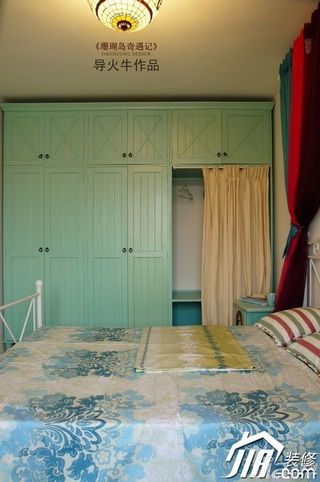 导火牛地中海风格复式富裕型卧室床图片