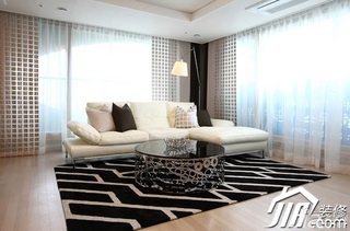 简约风格二居室简洁黑白5-10万客厅沙发效果图