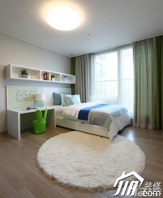 简约风格二居室简洁5-10万卧室床图片