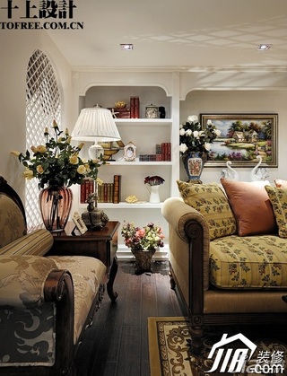 十上欧式风格别墅舒适富裕型卧室床图片