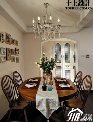 十上欧式风格别墅艺术富裕型餐厅餐桌图片