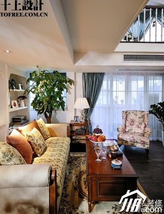 十上欧式风格别墅富裕型客厅沙发图片