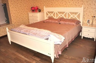 田园风格二居室舒适富裕型80平米卧室床头柜图片