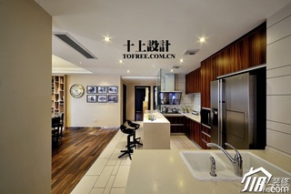 十上欧式风格公寓130平米厨房过道橱柜效果图