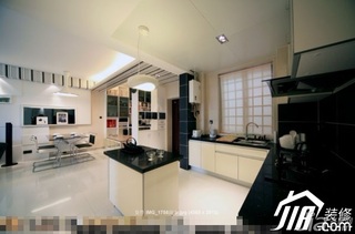 混搭风格公寓大气黑白豪华型100平米厨房橱柜设计图
