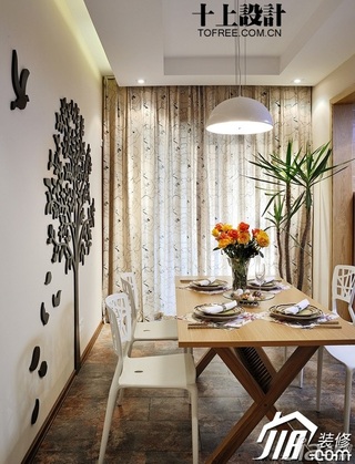十上宜家风格公寓富裕型餐厅餐桌图片
