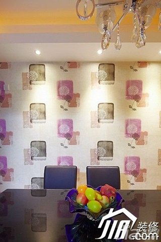 简约风格二居室3万-5万90平米餐厅壁纸效果图