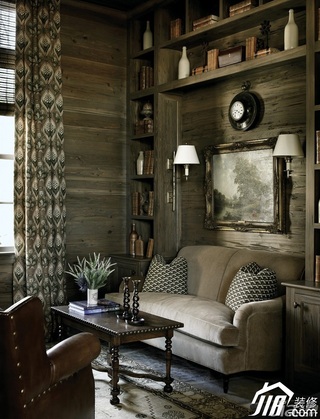 美式乡村风格别墅客厅沙发图片