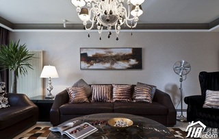混搭风格公寓大气富裕型90平米客厅沙发背景墙沙发效果图