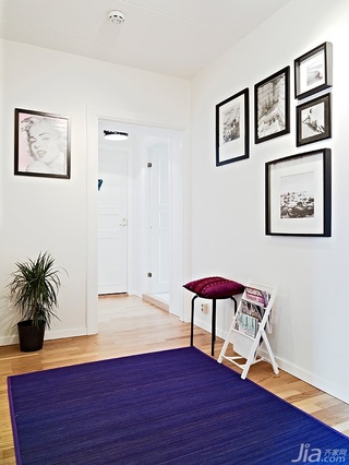 欧式风格一居室80平米过道地毯效果图