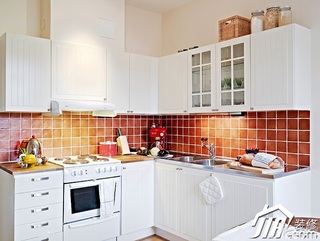 欧式风格一居室实用80平米厨房橱柜设计图纸